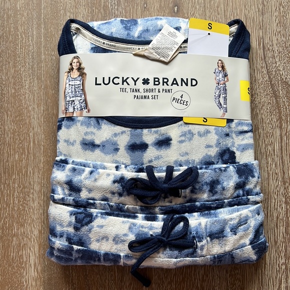 Lucky Brand Women’s 4-Piece Pajama Set Blue - Picture 5 of 8